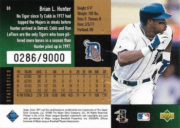 1998 SPx Finite #84 Brian L. Hunter Back