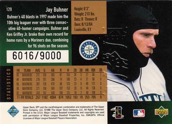 1998 SPx Finite #129 Jay Buhner Back