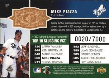 1998 SPx Finite #157 Mike Piazza Back