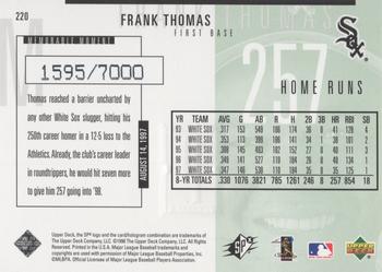 1998 SPx Finite #220 Frank Thomas Back