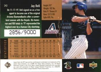 1998 SPx Finite #243 Jay Bell Back