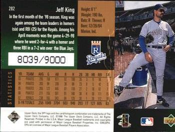 1998 SPx Finite #282 Jeff King Back