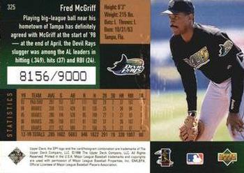 1998 SPx Finite #325 Fred McGriff Back