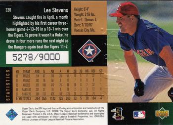 1998 SPx Finite #326 Lee Stevens Back