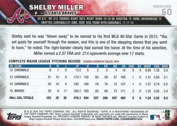 2016 Topps - Black & White Negatives #60 Shelby Miller Back