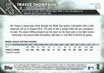 2016 Topps - Black & White Negatives #62 Trayce Thompson Back