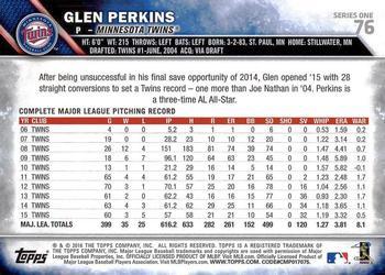 2016 Topps - Black & White Negatives #76 Glen Perkins Back