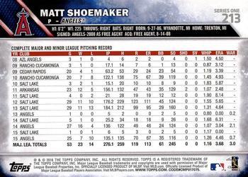 2016 Topps - Black & White Negatives #213 Matt Shoemaker Back
