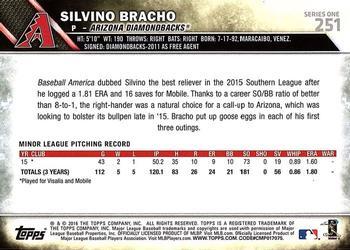 2016 Topps - Black & White Negatives #251 Silvino Bracho Back