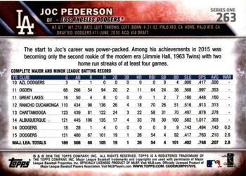 2016 Topps - Black & White Negatives #263 Joc Pederson Back