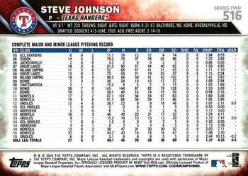 2016 Topps - Black & White Negatives #516 Steve Johnson Back