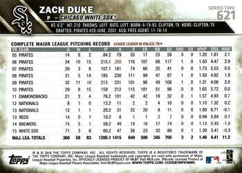 2016 Topps - Black & White Negatives #621 Zach Duke Back