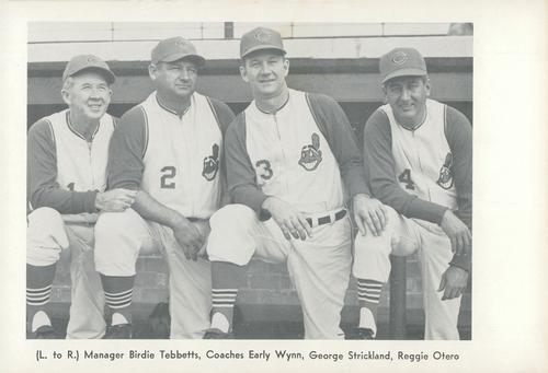 1966 Sports Service Cleveland Indians #NNO Coaching Staff Front