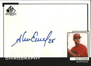 2000 SP Top Prospects - Chirography #AE Alex Escobar  Front