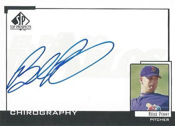 2000 SP Top Prospects - Chirography #BP Brad Penny  Front