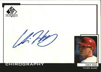 2000 SP Top Prospects - Chirography #CHA Chris Haas  Front