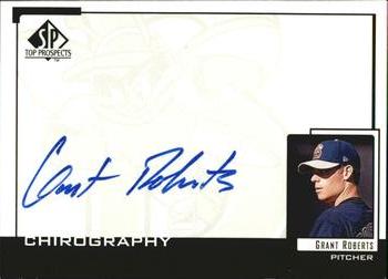2000 SP Top Prospects - Chirography #GR Grant Roberts  Front
