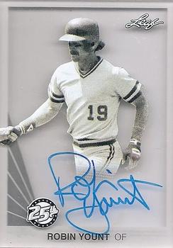 2015 Leaf 25th Baseball - Leaf 25th PURE Auto Charcoal #A-RY1 Robin Yount Front