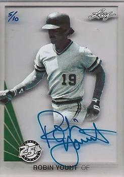 2015 Leaf 25th Baseball - Leaf 25th PURE Auto Green #A-RY1 Robin Yount Front
