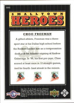 2000 SP Top Prospects - Small Town Heroes #SH6 Choo Freeman  Back