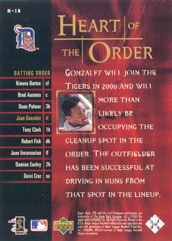 2000 SPx - Heart of the Order #H-18 Juan Gonzalez  Back