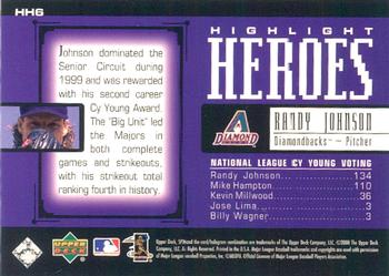 2000 SPx - Highlight Heroes #HH6 Randy Johnson  Back