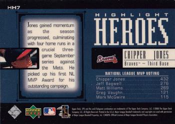 2000 SPx - Highlight Heroes #HH7 Chipper Jones  Back