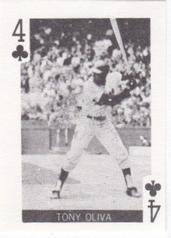 1969 Globe Imports Playing Cards Gas Station Issue #4♣ Tony Oliva Front