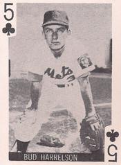1969 Globe Imports Playing Cards Gas Station Issue #5♣ Bud Harrelson Front