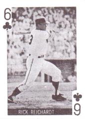 1969 Globe Imports Playing Cards Gas Station Issue #6♣ Rick Reichardt Front