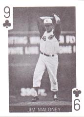 1969 Globe Imports Playing Cards Gas Station Issue #9♣ Jim Maloney Front