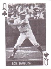 1969 Globe Imports Playing Cards Gas Station Issue #Q♣ Ron Swoboda Front