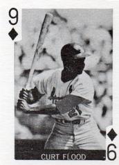 1969 Globe Imports Playing Cards Gas Station Issue #9♦ Curt Flood Front