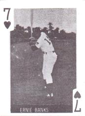 1969 Globe Imports Playing Cards Gas Station Issue #7♥ Ernie Banks Front
