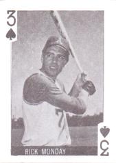 1969 Globe Imports Playing Cards Gas Station Issue #3♠ Rick Monday Front