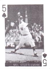 1969 Globe Imports Playing Cards Gas Station Issue #5♠ Mel Stottlemyre Front