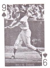 1969 Globe Imports Playing Cards Gas Station Issue #9♠ Willie Davis Front