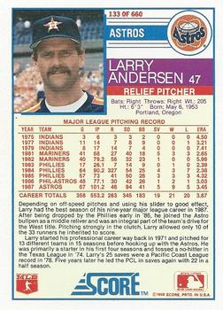 1988 Score #133 Larry Andersen Back