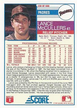 1988 Score #150 Lance McCullers Back