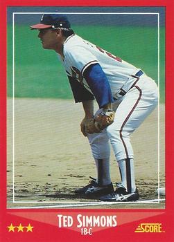 1988 Score #285 Ted Simmons Front