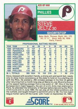 1988 Score #435 Steve Jeltz Back