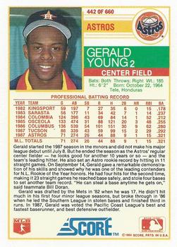1988 Score #442 Gerald Young Back