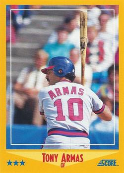 1988 Score #487 Tony Armas Front