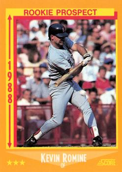 1988 Score #644 Kevin Romine Front
