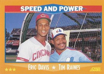 1988 Score #649 Eric Davis / Tim Raines Front