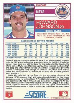 1988 Score #69 Howard Johnson Back
