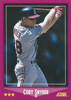 1988 Score #92 Cory Snyder Front