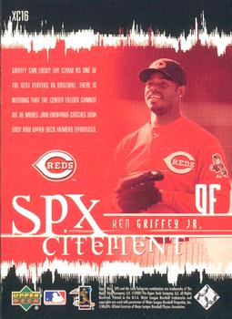 2000 SPx - SPxcitement #XC16 Ken Griffey Jr.  Back