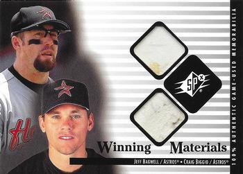 2000 SPx - Winning Materials Update #JB-CB Jeff Bagwell / Craig Biggio  Front