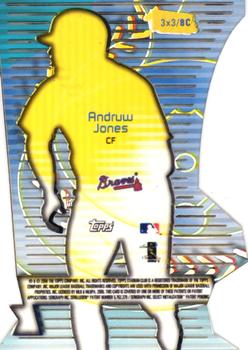 2000 Stadium Club - 3 X 3 Illuminator #8C Andruw Jones  Back